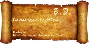 Berwanger Diána névjegykártya